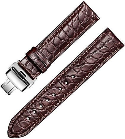 FREE PATH Watch Strap - Brown / Black / Dark Brown Genuine Alligator Leather Band 18 / 20 / 21 / 22mm with 4 Springs Bars and Spring Bar Removal Tool