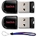 Produktbild SanDisk Cruzer Fit 32 GB x2 = 64GB USB Flash Drive SDCZ33-032G-B35-2PK w/ Everything But Stromboli (TM) Lanyard