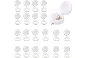 OBYJCA 50 Pcs White Screw Caps, Plastic Screw Caps Covers White to Fit No. 6 and No. 8 Screws for Covering Protection