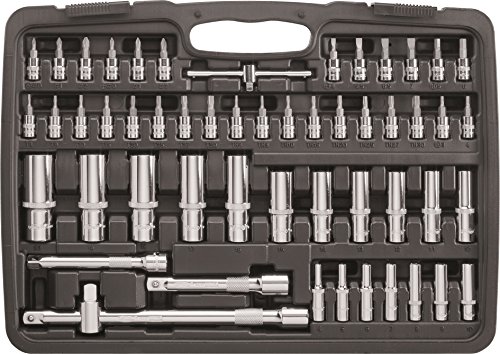 Vigor Steckschlüssel-Satz Vierkant (6,3 mm, 1/4 Zoll, 10 mm, 3/8 Zoll, 12,5 mm, 1/2 Zoll, 172-teilig, drei Umschaltknarren) V2461 - 4