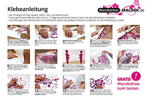 Wandaro W3346 Wandtattoo Carpe Diem + Vögel passend für IKEA HEMNES Kommode azurblau - 5