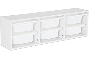 sweeek - Meuble de Rangement pour Enfant. Blanc. 6 bacs en Plastique