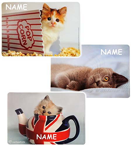 “ Katze / Kätzchen “ – Platzdeckchen & Unterlage – 43 cm * 30 cm – Eßunterlage – “ Rachael Hale “ / Mal & Bastel & Knet – Unterlagen – Platzset – Tischunterlage / Malunterlage / Knetunterlage – Haustier – Tiere – Katzen / Kater – Miezekatze – für Kinder & Erwachsene – Jungen Mädchen / kleine Schreibunterlage - 3