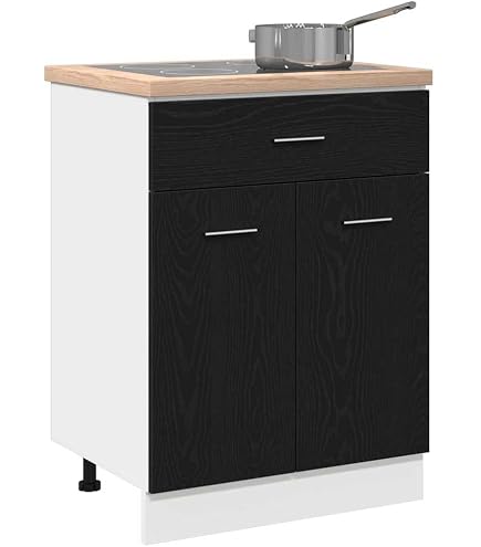 HOGAR24 Meuble D'Appoint Cuisine Blanc – Chariot 2 Portes + Étagère Réglable + Roulettes – 79 × 60 × 40 Cm – Rangement Vaisselle & Électroménager