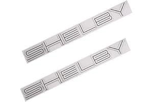 SGW 2 Stück Shelby Emblem 3D Auto Abzeichen Aufkleber Brief Namensschild Ersatz für Shelby Car Styling (schwarz-weiß)