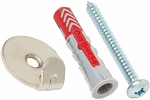 IKON PICTURE HOOKS Picture, Mirror and Frame Hook kit for plasterboard/Brick/Concrete (2, Nickel)