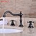 Produktbild Retro Deluxe Fauceting Luxus 3er Set Wasserhahn Bad Mischpult tippen Sie auf Deck montierten Waschbecken Waschbecken Wasserhahn Set chrom/Schwarz/Nickel Mischbatterie Wasserhahn, Schwarz beendet 2