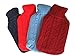 KNITTED LARGE HOT WATER BOTTLE WITH BEAUTIFUL COVER - 4 DIFFERENT COLOURS (Burgundy)