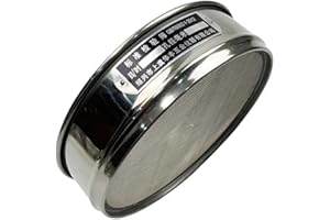 siduytin 1/1.25/2/2.5mm Apertures Lab Standard Sifters Heavy Duty Sieve Mesh Round Soil Sift Compost Tray Gardening Tool for Powder, Silver, 8 mesh [2.5mm]