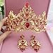 Produktbild DuZiShi Europäische Retro-Palast-Königin-barocke goldene Krone der Frauen / Kopfschmuck / Braut-Hochzeits-Verzierung / Tiaras 1 Satz