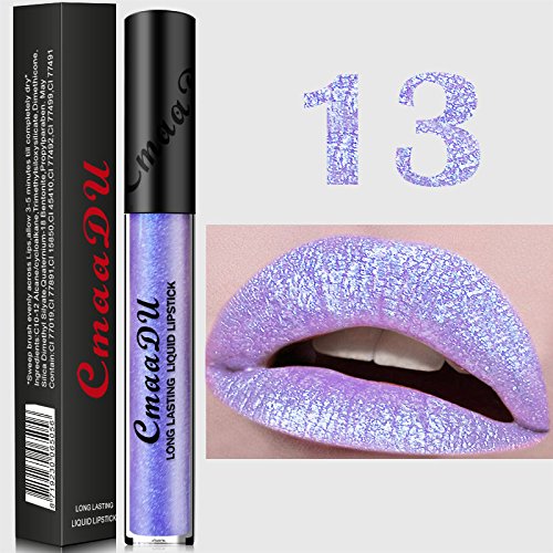 TOPBauty 2017new Ankünfte Sexy 15 Farben Wasserdicht Nackt Metallic Matte Nackt Lippe Langlebig Flüssig Lippenstift für Frauen Mädchen 13