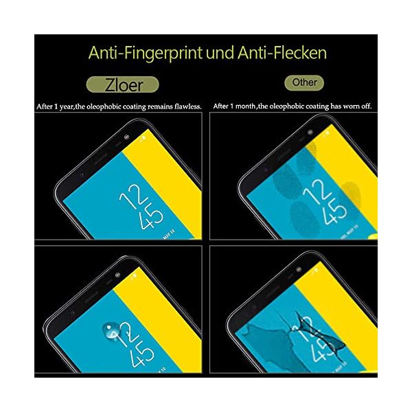Zloer [3 Stück Panzerglas Schutzfolie für Samsung Galaxy J3 2017, [9H Härtegrad] [Anti-Kratzen] - Anti-Bläschen, Leicht Anzubringen – Bild 3