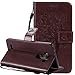 Produktbild LG G4(2015) Hülle,Leder PU Lederhülle Flip Hülle Case Schutzhülle Muster Schmetterling Baum Katze Bookstyle Cover Schale Stand Ständer Etui Schutzhülle Tasche Wallet Case Leder Tasche mit Weich TPU Innere Brieftasche Schutzhülle Pour LG G4(2015) 4,4-Zoll[Coffee]
