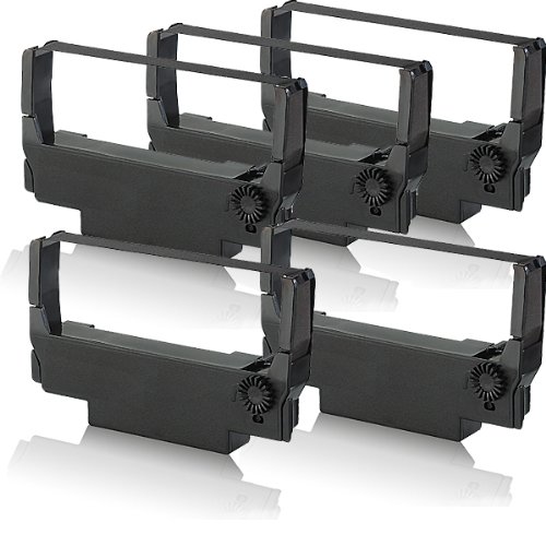 5x kompatibles Farbband - Nylonband schwarz für Omron ERC-38-B IMC-70 RS-6500 Samsung ERC-38-B SRP-270 SRP-275-AG Sharp ER-3210 Wincor-Nixdorf Beetle ERC-34 ERC30 ERC 38