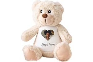 Crafted Memories Custom Photo Teddy Keepsake | Personalized Picture Bear for Birthdays & Special Occasions | Memorial Baby Lo