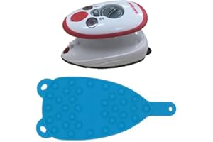 ‎GRITZNER GRITZNER 636 mini Bügeleisen (rot) (Gritzner 636 + hellblaue Ablage)