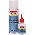 Soudal HIGH VISCOSITY SUPERGLUE 100g + ACTIVATOR 400ml Bonding MITRE Kit