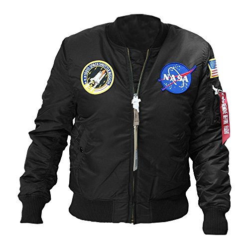 Alpha Industries MA- 1 VF NASA Bomber, Nero (Black 03), XL Uomo