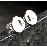 Vogelohrstecker Silber