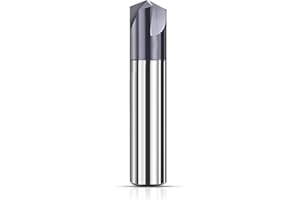 ASNOMY Fraise à chanfreiner VHM 6 mm 3 flûtes en V 120 degrés CNC Fraise à queue avec revêtement TiAlN pour machines-outils et chanfreinage