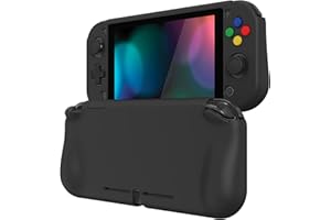 PlayVital Cover Custodia per Nintendo Switch Lite,Copertura Grip Ergonomica Rigida Pellicola Copri Analogici/Tasti Protezione per Switch Lite Console(ZealProtect)-Nero