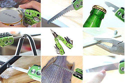 QHUI Zange Edelstahl Klapp Camping Messer Kombizange Camping wesentlich Werkzeug Zangen Messer Edelstahl Mehrzweck Zange Outdoor Camping Multifunktionszange Multifunktionszange - 6