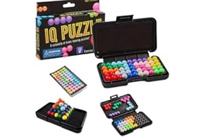 GENERIC IQ Puzzle - Smart Games IQ Puzzler Pro Compatible with Kanoodle for 8 Year Old Boys - Mind Games Brain Teaser Puzzle Game Gifts - 1 Player Marble Strategy Travel Game Board for Kids 8-12