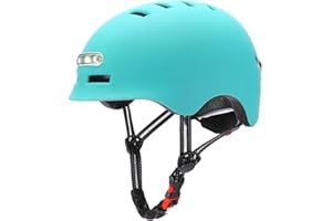 SAHGSA Fahrradhelm mit LED Licht Fahrradhelm Shield Männer Frauen Mountain Fahrradhelm Einstellbarer Sicherheitsschutz Snowboard