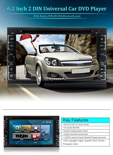 Supervisar coche estšŠreo Autoradio RDS En la cubierta universal 2 Din BT Mš²sica coches reproductor de DVD Automotive Radio Audio Video motorizado Sub Control remoto AMP logotipo de TV