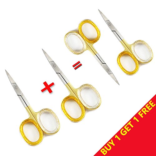 SPECIAL SALE OFFER ! GET 2 in one Professional EXtra Sharp Straight Nail Scissors ,Cuticle Scissors,Toe Nail Scissors 3.5"