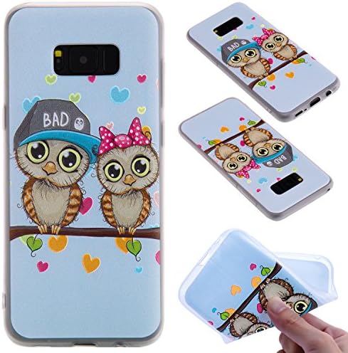 Galaxy S8 Plus Case, Ultra Thin Shockproof soft TPU Gel cover Bumper Flexible Silicone Rubber Protective Skin with Anti-Scratch fit for Samsung Galaxy S8 Plus 6.2" (2017 Release) - Coupled Owl