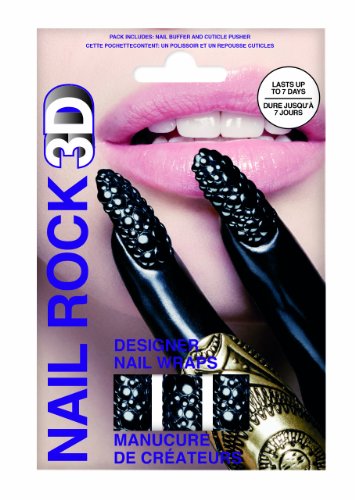 Nail Rock 3D Nail Wraps Doodad Black