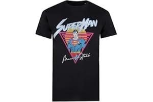 Cotton Soul DC Comics Superman Sunset - Camiseta para hombre, color negro