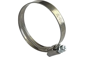AERZETIX: Lot de 5 collier de serrage à vis L12mm pour tuyau tube jardin automobile en acier chromé DIN 3017 (40-60mm)