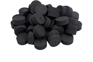 OCEANLEND 100Pcs Garden Clone Collars, Reusable Neoprene Sponge Inserts, Suitable For Plant Hydroponic Systems(Black)
