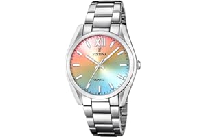 Festina Montre pour Femme F20622 Boyfriend Boîtier en Acier Inoxydable Gris Bracelet en Acier Inoxydable Gris