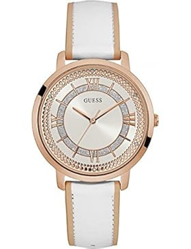 GUESS MONTAUK DAMEN-ARMBANDUHR 40MM ARMBAND LEDER ZWEI TON BATTERIE W0934L1