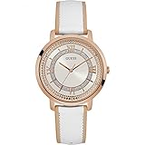 Guess Damen Analog Quarz Uhr mit Leder Armband W0934L1