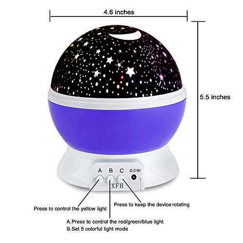 Upgrade – Musik LED Sternenhimmel Projektor Starmaster Nachtlicht Sernenhimmel Lampen leuchten Aufladbar für Kinder Geschenk Schlafzimmer von XHF - 6
