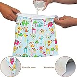 iZiv(TM) Wasserdichtes Baby Wiederverwendbare Nass und Trocken Windel Beutel Organisator Beutel 2 Reißverschluss Printing Wickeltasche - 6