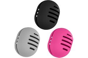 ‎FAUXOMOR Fauxomor Makeup Sponge Holder - Pack of 3 Breathable Silicone Beauty Blender Travel Bag for All Sizes of Makeup Sponge, Shatterproof Portable Cosmetic Tool, Grey + Rose Red + Black