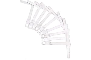 DILWE 9Pcs Chitarra Radius Gauge per Chitarra Acustica Chitarra Elettrica o Bass Bridge Saddle T-Shape Righello Tastiera Strumento Liutaio di Misura(Argento)