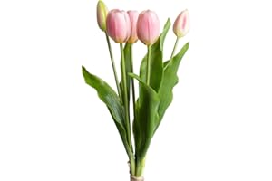 ‎BOTANIC-HAUS Botanic-Haus künstliches Tulpenbündel Holland mit 3 Tulpen und 2 Tulpenknospen real Touch (rosa)
