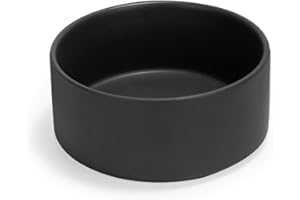 SPUNKYJUNKY Keramik Hundenapf Fressnapf Futternapf Katzennapf Napf für Katzen und Hunde (850ml, Schwarz)