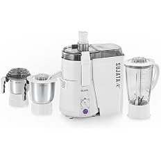 Sujata Powermatic Maxima Juicer Mixer Grinder|900 Watts Double Ball Bearing Motor|22000 RPM|Non-Stop 90 Mins Running|3 Jars i