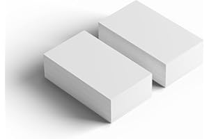 Punkcards - 100 Blank Business Cards - White 350gsm - 85mm x 55mm - Message Cards - Craft Words Cards Paper - Flash Learning Memory Note Gift Tags - Craft Art Projects