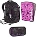 Produktbild Satch by Ergobag Purple Hibiscus Pack 3er Set Schulrucksack + Schlamperbox + Tripleflex Lila