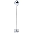 Kare Design Standing Ashtray, Spheric, Chrome, Outdoor Use, Height Adjustable, Stainless Steel, Retro, Modern Pedestal Ashtray with Lid, Terrace, Balcony, Garden, 72 x 14 x 14 cm (H x W x D)
