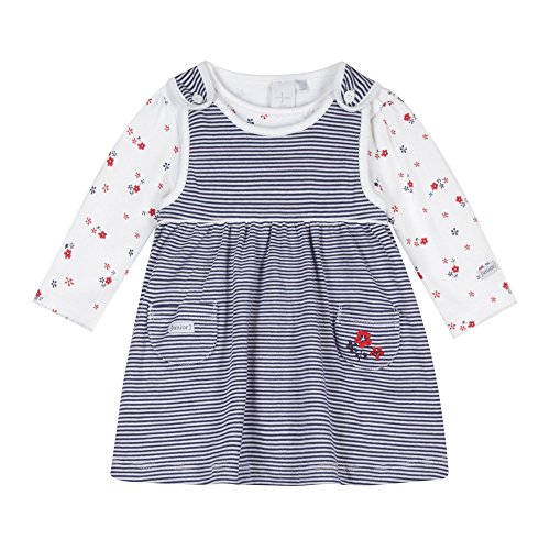 Designer Babies Navy Striped Pinafore And Bodysuit Set 9-12 Months