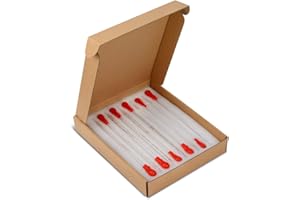 stonylab Set de Pipetas Cuentagotas de Vidrio, Dropper Pipettes de Vidrio Borosilicato de Transferencia Líquido con Tapones de Goma Roja, 10 Juego (0,5ml Graduado, 1ml, 2ml; 1ml No Graduado, 3ml)
